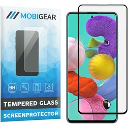 Mobigear Premium Samsung Galaxy A51 Panzerglas Gehärtetes Glas Displayschutz - Hüllenfreundlich - Schwarz