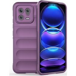 Mobigear Bumpy Xiaomi 13 Hülle Flexibles TPU Backcover - Lila
