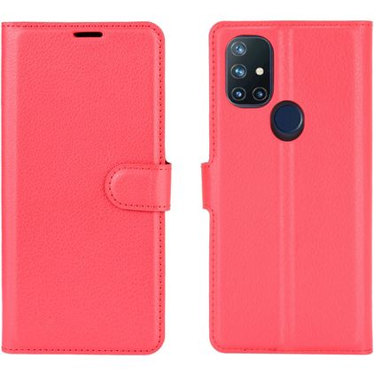 Mobigear Classic OnePlus Nord N10 5G Hülle Klapphülle Geldbörse - Rot