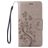 Mobigear Flowers iPhone SE (2020) Hülle Klapphülle Geldbörse - Grau