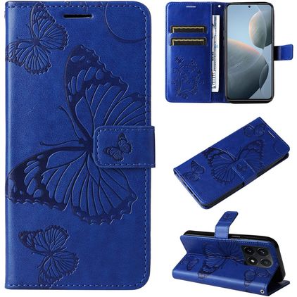 Mobigear Butterfly Xiaomi 14T Hülle Klapphülle Geldbörse - Blau