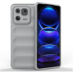 Mobigear Bumpy Xiaomi 13 Pro Hülle Flexibles TPU Backcover - Grau