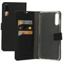 Mobiparts Saffiano Wallet Samsung Galaxy A70 Hülle Klapphülle Geldbörse - Schwarz