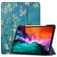 Mobigear Tri-Fold Gel iPad Pro 12.9 Zoll (2022) Hülle TPU,Kunstleder Klapphülle + Stifthalter - Mandelblüten