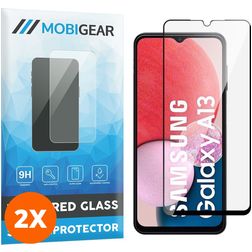 Mobigear Premium Samsung Galaxy A13 4G Panzerglas Displayschutz - Hüllenfreundlich - Schwarz (2er Pack)