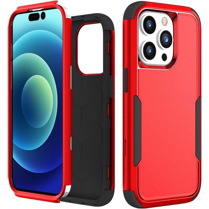 Mobigear Ultra Tough iPhone 15 Pro Max Hülle Hardcase Backcover Stoßfest - Rot
