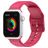 Mobigear Dashed Silikon Apple Watch Armband Dornschließe - 49/46/45/44 mm - Rot