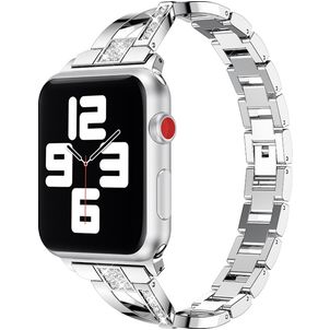 Mobigear Prague Edelstahl Apple Watch Armband Faltschließe - 42/41/40/38 mm - Silber
