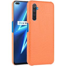 Mobigear Croco Realme X50 Pro Hülle Hardcase Backcover - Orange