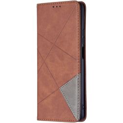 Mobigear Rhombus Slim Xiaomi 11T Hülle Klapphülle - Braun