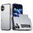 Mobigear Card iPhone 18 Hülle Hardcase Backcover Stoßfest mit Kartenhalter - Grau