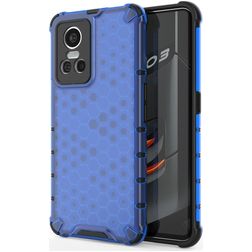 Mobigear Honeycomb Realme GT Neo 3 Hülle Hardcase Backcover Stoßfest - Blau