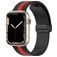 Mobigear Stripe Mag Silikon Apple Watch Armband Magnetverschluss - 42/41/40/38 mm - Schwarz / Rot