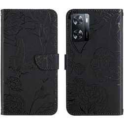 Mobigear Butterfly Realme Narzo 50 5G Hülle Klapphülle Geldbörse - Schwarz