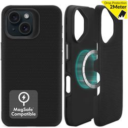 My Style Magsafe Tough iPhone 15 MagSafe Hülle Hardcase Backcover Stoßfest - Schwarz