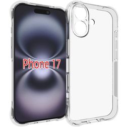 Mobigear Cushion Durchsichtig iPhone 17 Hülle Flexibles TPU Backcover - Transparent