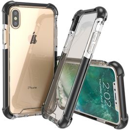 Mobigear Crystal iPhone X Hülle Hardcase Backcover - Schwarz / Transparent