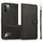 Mobigear Wallet iPhone 16 Pro Hülle Abnehmbare 2in1 Klapphülle Geldbörse - Schwarz