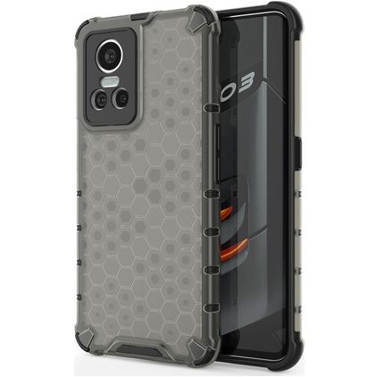 Mobigear Honeycomb Realme GT Neo 3 Hardcase Backcover Shockproof - Schwarz