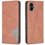 Mobigear Rhombus slim Samsung Galaxy A05 Hülle Klapphülle - Braun