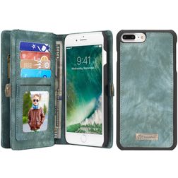 Caseme 008 iPhone 8 Plus Hülle Abnehmbare 2in1 Klapphülle Geldbörse - Grün
