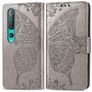 Mobigear Butterfly Xiaomi Mi 10 Pro Hülle Klapphülle Geldbörse - Grau
