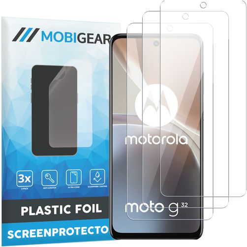 Mobigear Motorola Moto G32 Displayschutz Schutzfolie - Hüllenfreundlich (3er Pack)