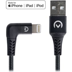 Mobilize Strong Nylon 90 USB-A auf Apple Lightning Kabel MFI 1,5 m - Schwarz