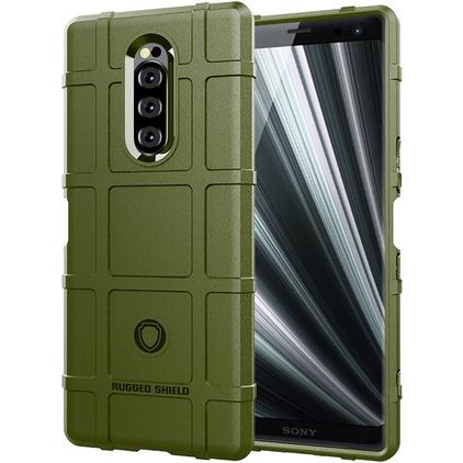 Mobigear Rugged Shield Sony Xperia 1 TPU (flexibel) Backcover Shockproof - Grün