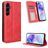 Mobigear Sensation Samsung Galaxy A35 Hülle Klapphülle Geldbörse - Rot