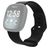 Mobigear Sport Dual Silikon Fitbit Sense Armband Drückerschließe - Schwarz