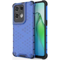 Mobigear Honeycomb OPPO Reno 8 Pro 5G Hülle Hardcase Backcover Stoßfest - Blau