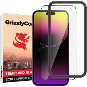 GrizzlyCoat Easy Fit iPhone 14 Pro Max Panzerglas Displayschutz - Hüllenfreundlich + Montagerahmen