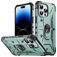 Mobigear Armor Ring iPhone 14 Pro Max Hardcase Backcover Shockproof mit Ringhalter - Grün