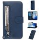 Mobigear Zipper Samsung Galaxy S20 Hülle Klapphülle Geldbörse - Blau
