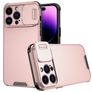 Mobigear Cam Slide iPhone 14 Pro Max Hardcase Backcover mit Kamera-Slider - Roségold