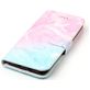 Mobigear Marble iPhone SE (2020) Hülle Klapphülle Geldbörse - Blau / Pink