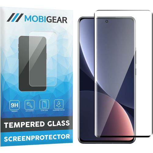 Mobigear Premium Xiaomi 12 Pro Panzerglas Displayschutz - Hüllenfreundlich - Schwarz