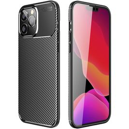 Mobigear Racing iPhone 14 Plus Hülle Flexibles TPU Backcover - Schwarz
