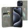 Mobiparts Classic Wallet iPhone 15 Pro Max Hülle Klapphülle Geldbörse - Granite Grey