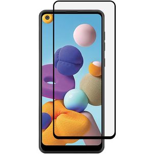 Mobigear Premium Samsung Galaxy A21 Panzerglas Gehärtetes Glas Displayschutz - Hüllenfreundlich - Schwarz