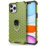 Mobigear Honeycomb Ring iPhone 12 Pro Max Hardcase Backcover Shockproof mit Ringhalter - Grün