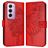 Mobigear Butterfly OPPO Reno 12 Pro Klapphülle Portemonnaie - Rot