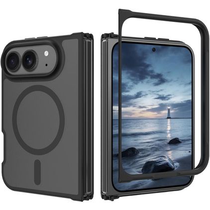 Mobigear Shockproof iPhone Duo MagSafe Hülle Hardcase Backcover - Schwarz