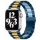 Mobigear Antwerp Edelstahl Apple Watch Armband Faltschließe - 42/41/40/38 mm - Blau / Gold