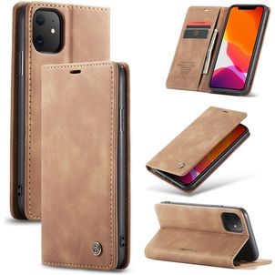 Caseme 013 iPhone 11 Hülle Klapphülle Geldbörse - Braun