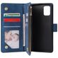 Mobigear Zipper Samsung Galaxy A51 Hülle Klapphülle Geldbörse - Blau