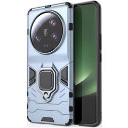 Mobigear Armor Ring Xiaomi 13 Ultra Hülle Hardcase Backcover Stoßfest mit Ringhalter - Marineblau