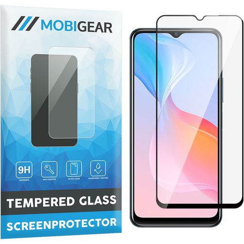 Mobigear Premium Vivo Y21s Panzerglas Displayschutz - Hüllenfreundlich - Schwarz
