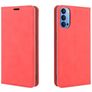 Mobigear Retro Slim OPPO Reno 4 Hülle Klapphülle Geldbörse - Rot